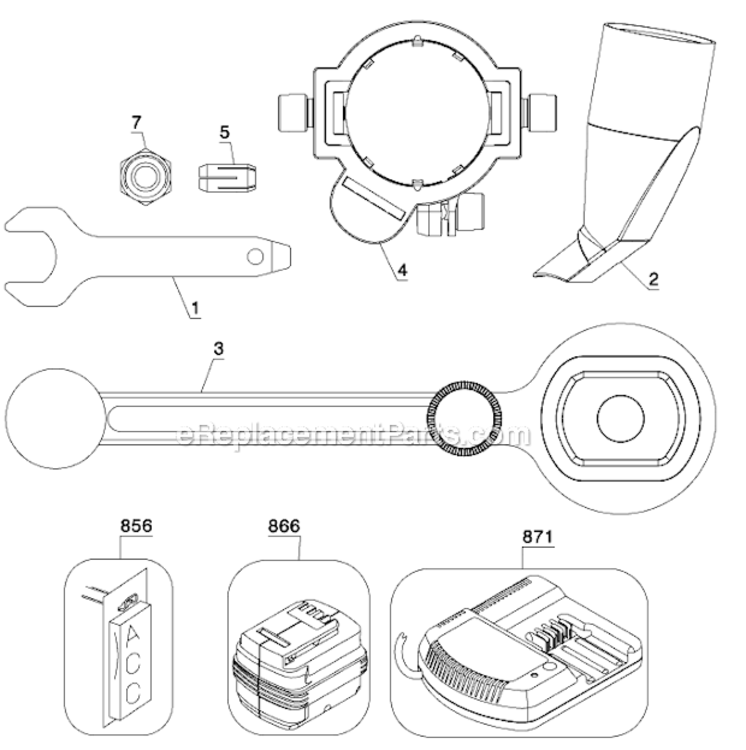 Page A Diagram and Parts List for PC18SS Type 1 Porter Cable Reciprocating Saw